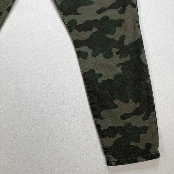 Gap Pants Women's 32x25 Green True Skinny Ankle High Rise Tapered Olive Camo - Picture 6 of 16